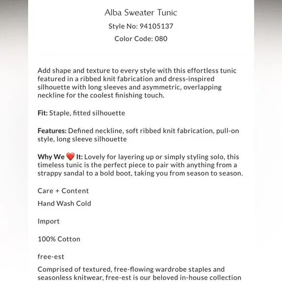 NWOT Free People Free-est Alba Sweater Tunic in Power Sand - Picture 4 of 8